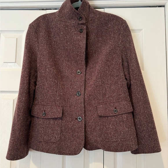 L.L. Bean burgundy wool blazer - Picture 3 of 6